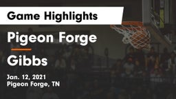 Pigeon Forge  vs Gibbs  Game Highlights - Jan. 12, 2021