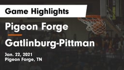 Pigeon Forge  vs Gatlinburg-Pittman  Game Highlights - Jan. 22, 2021