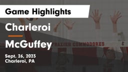 Charleroi  vs McGuffey  Game Highlights - Sept. 26, 2023