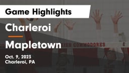 Charleroi  vs Mapletown  Game Highlights - Oct. 9, 2023