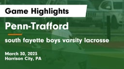 Penn-Trafford  vs south fayette  boys varsity lacrosse Game Highlights - March 30, 2023