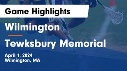 Wilmington  vs Tewksbury Memorial Game Highlights - April 1, 2024