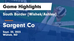 South Border [Wishek/Ashley]  vs Sargent Co Game Highlights - Sept. 30, 2023