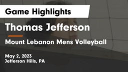 Thomas Jefferson  vs Mount Lebanon Mens Volleyball Game Highlights - May 2, 2023