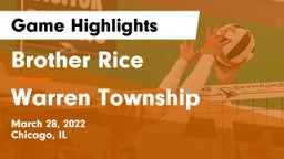 Brother Rice  vs Warren Township  Game Highlights - March 28, 2022