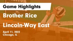 Brother Rice  vs Lincoln-Way East  Game Highlights - April 11, 2022