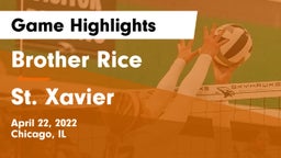 Brother Rice  vs St. Xavier  Game Highlights - April 22, 2022