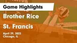 Brother Rice  vs St. Francis  Game Highlights - April 29, 2022