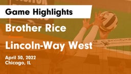 Brother Rice  vs Lincoln-Way West  Game Highlights - April 30, 2022