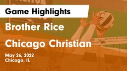 Brother Rice  vs Chicago Christian  Game Highlights - May 26, 2022