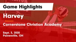 Harvey  vs Cornerstone Christian Academy Game Highlights - Sept. 3, 2020