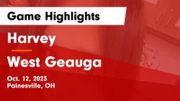 Harvey  vs West Geauga  Game Highlights - Oct. 12, 2023