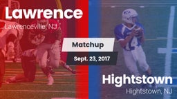 Matchup: Lawrence  vs. Hightstown  2017