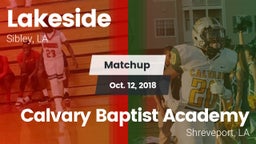 Matchup: Lakeside vs. Calvary Baptist Academy  2018