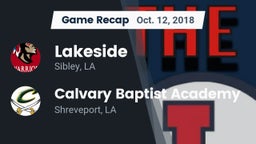 Recap: Lakeside  vs. Calvary Baptist Academy  2018