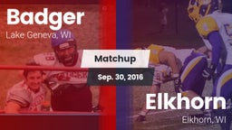 Matchup: Badger  vs. Elkhorn  2016
