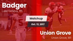 Matchup: Badger  vs. Union Grove  2017