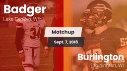 Matchup: Badger  vs. Burlington  2018