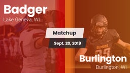 Matchup: Badger  vs. Burlington  2019
