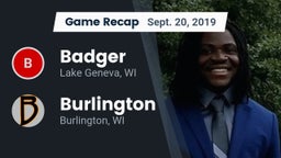 Recap: Badger  vs. Burlington  2019