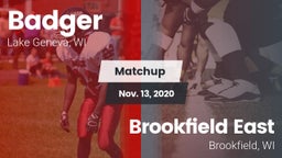 Matchup: Badger  vs. Brookfield East 2020