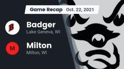 Recap: Badger  vs. Milton  2021