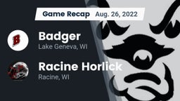Recap: Badger  vs. Racine Horlick 2022