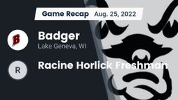 Recap: Badger  vs. Racine Horlick Freshman 2022