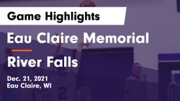 Eau Claire Memorial  vs River Falls  Game Highlights - Dec. 21, 2021