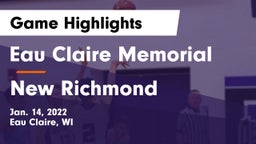 Eau Claire Memorial  vs New Richmond  Game Highlights - Jan. 14, 2022