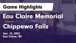 Eau Claire Memorial  vs Chippewa Falls  Game Highlights - Jan. 13, 2023