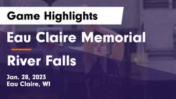 Eau Claire Memorial  vs River Falls  Game Highlights - Jan. 28, 2023