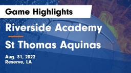 Riverside Academy vs St Thomas Aquinas Game Highlights - Aug. 31, 2022