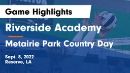 Riverside Academy vs Metairie Park Country Day Game Highlights - Sept. 8, 2022