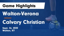 Walton-Verona  vs Calvary Christian  Game Highlights - Sept. 26, 2020