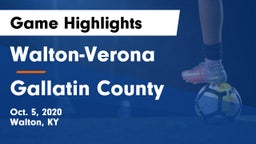 Walton-Verona  vs Gallatin County  Game Highlights - Oct. 5, 2020