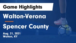 Walton-Verona  vs Spencer County  Game Highlights - Aug. 21, 2021