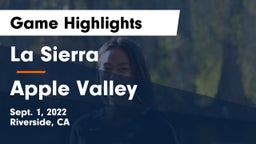 La Sierra  vs Apple Valley  Game Highlights - Sept. 1, 2022
