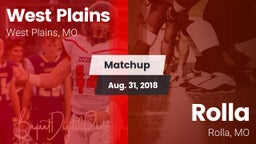 Matchup: West Plains High vs. Rolla  2018