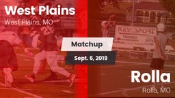 Matchup: West Plains High vs. Rolla  2019