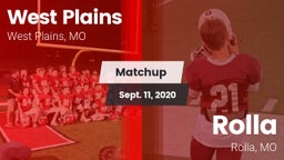 Matchup: West Plains High vs. Rolla  2020