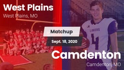Matchup: West Plains High vs. Camdenton  2020