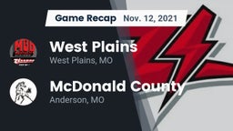 Recap: West Plains  vs. McDonald County  2021
