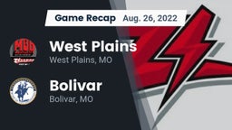 Recap: West Plains  vs. Bolivar  2022