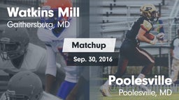 Matchup: Watkins Mill vs. Poolesville  2016