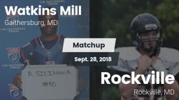 Matchup: Watkins Mill vs. Rockville  2018