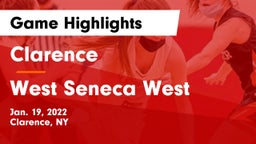 Clarence  vs West Seneca West  Game Highlights - Jan. 19, 2022