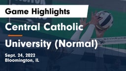 Central Catholic  vs University (Normal)  Game Highlights - Sept. 24, 2022