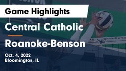 Central Catholic  vs Roanoke-Benson Game Highlights - Oct. 4, 2022