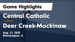 Central Catholic  vs Deer Creek-Mackinaw Game Highlights - Aug. 21, 2023